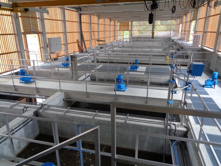 Arbeitsstand Filterhalle